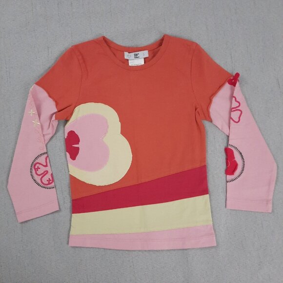 Deux par Deux Girls Outfit 5 Orange Pink Top Velour Stripe Pants Y2K 2000s Retro - Picture 3 of 16